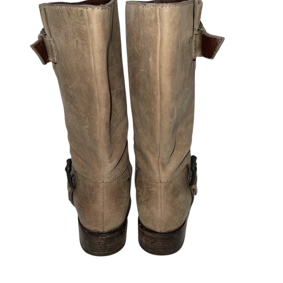 Cole Haan Women's Boots Size 7.5B Tan Suede Mid Calf Pull On Buckle Adjustable - Picture 4 of 16